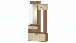 Секция с зеркалом Инфинити (ш1000*г354*в2140мм)  Шимо светлый/шимо темный