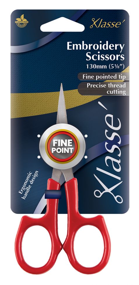 Ножницы для вышивания Klasse "Professional", 13 см, цвет красный (BK1605)