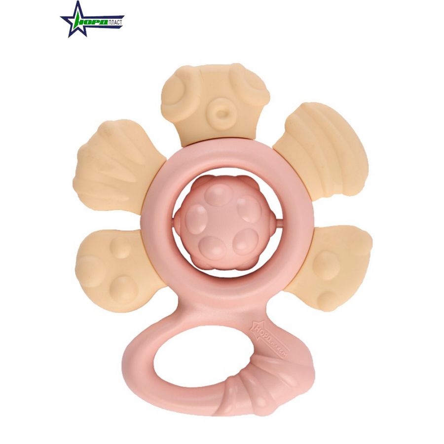 Погремушка «Цветочек» в блистере (розовый пиерис). Серия «Эстетика»