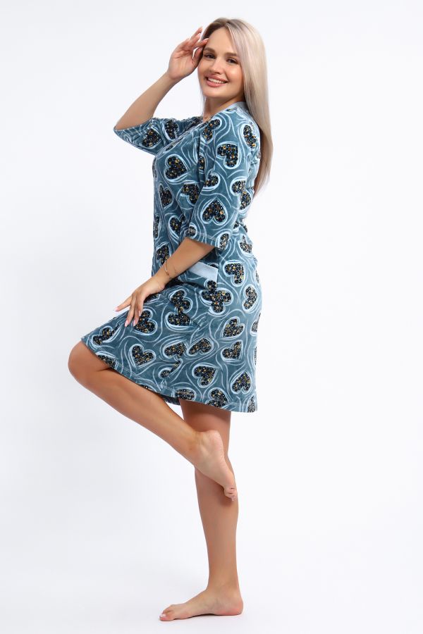 Халат 12 [серо-голубой]