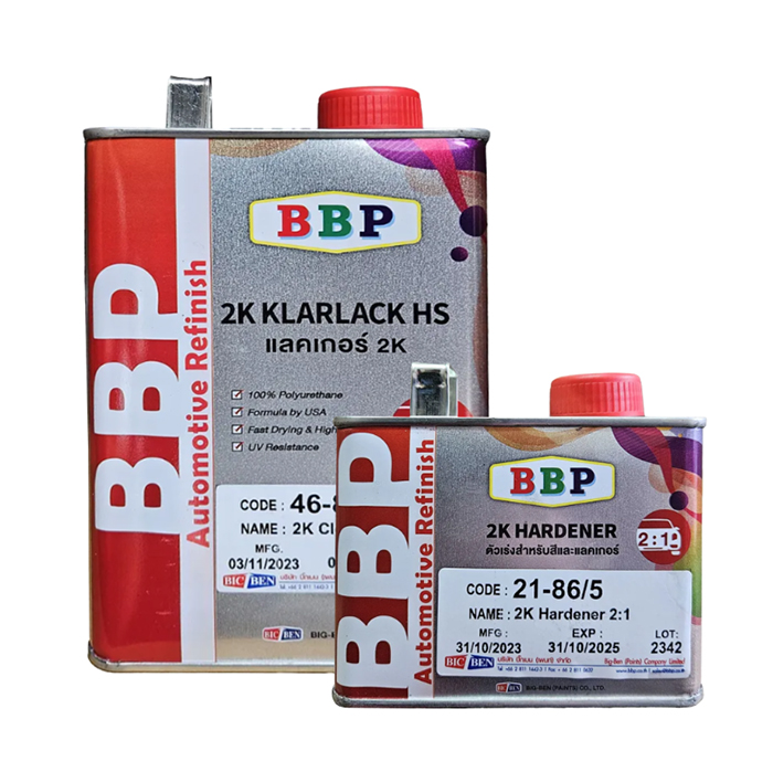 BBP BIC BEN Лак полиуретановый 2K HS Clear 2:1 1 л. с отвердителем 0,5 л.