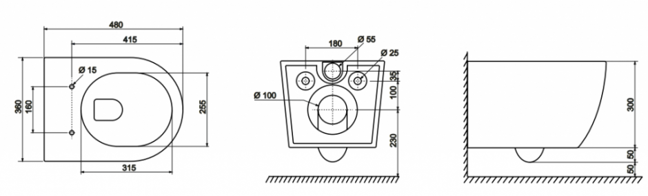 Унитаз подвесной TECEspring9700997 ФОТО