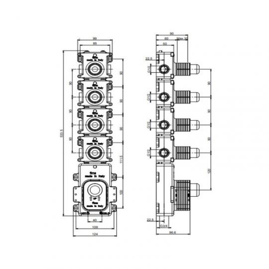 Fima Carlo Frattini для ванны/душа F2464M схема 2