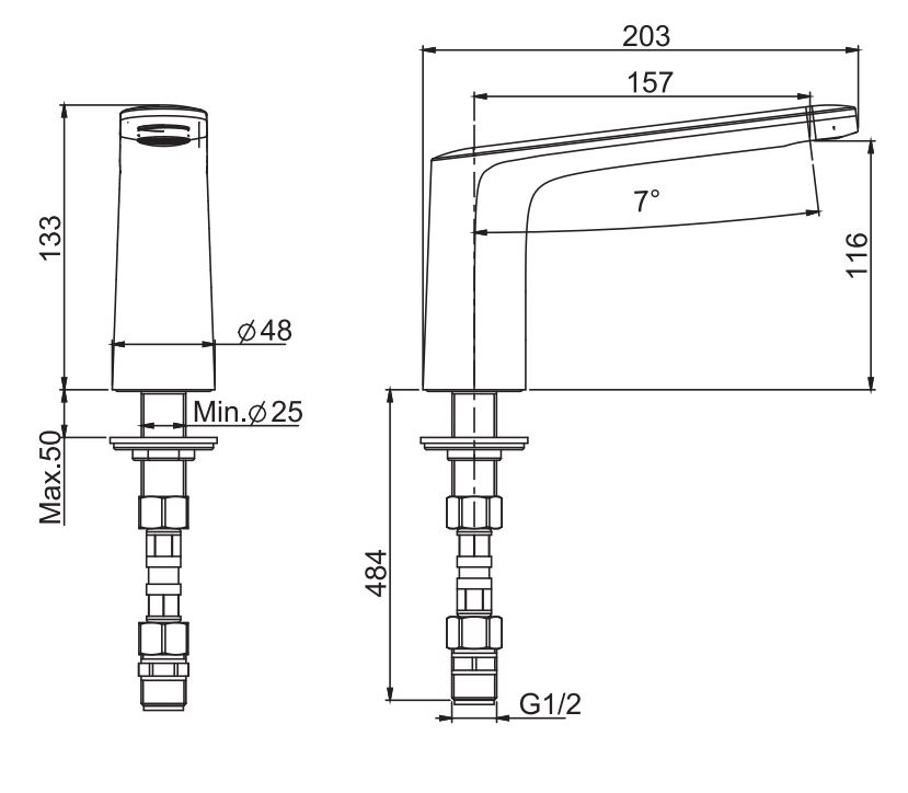 Округлый излив на борт ванны Fima - carlo frattini F2643 ФОТО