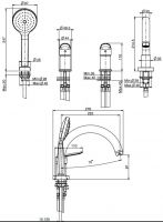 Смеситель для ванны и душа Fima carlo frattini Spot F3014 схема 2