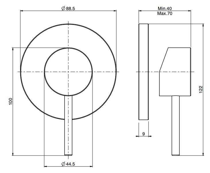 Fima carlo frattini Spillo Tech смеситель для ванны/душа F3033TN1