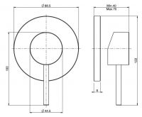 Fima carlo frattini Spillo Tech смеситель для ванны/душа F3033TN1 схема 1