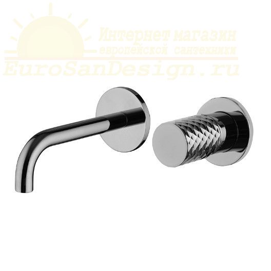 Смеситель для раковины с текстурированной ручкой Fima carlo frattini Spillo Tech F3051TW схема 2