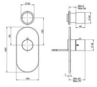 Fima carlo frattini Fimatherm смеситель для ванны/душа F3253X1 схема 2