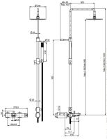 Fima - carlo frattini Matrix стойка душевая с тропическим душем F3534/2 схема 1