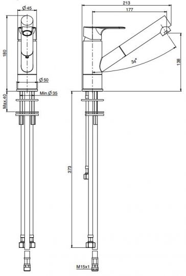 Fima carlo frattini Kitchen смеситель для кухни F3838 схема 2