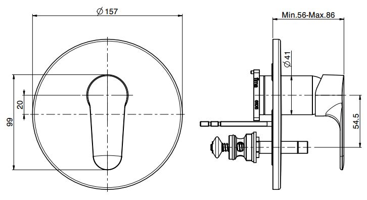 Изображение Fima carlo frattini Serie 22 смеситель для ванны/душа F3839X2