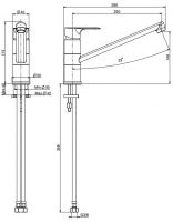 Fima carlo frattini Kitchen смеситель для кухни F3897 схема 2