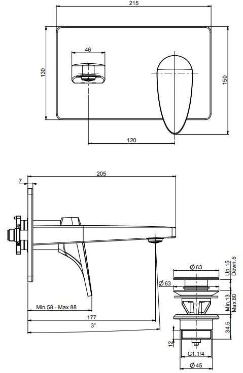 Fima carlo frattini Eclipse смеситель для раковины F3900X5