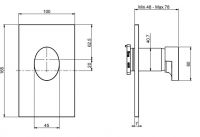 Fima carlo frattini Next смеситель для ванны/душа F3939X1 схема 1 Fima carlo frattini Next смеситель для ванны/душа F3939X1 схема 1