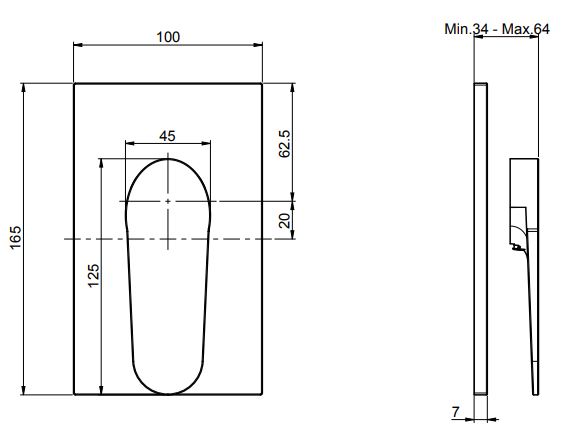 Внешняя часть смесителя Fima carlo frattini Next для ванны/душа артикул: F3949/1