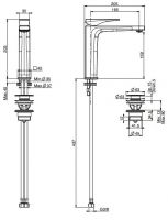 Fima carlo frattini Zeta смеситель для раковины F3961LN схема 2