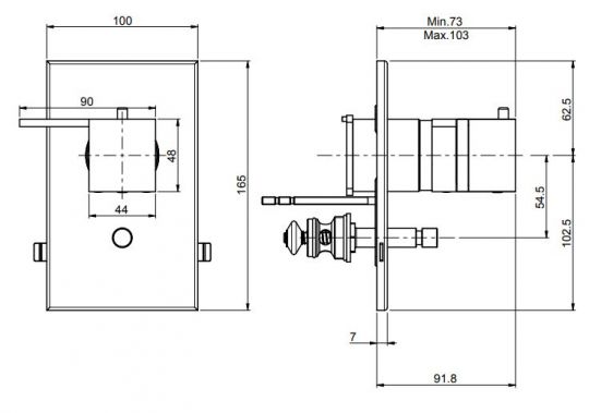 Fima carlo frattini Fimatherm смеситель для ванны/душа F4049X2 схема 2