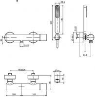 Fima carlo frattini Nomos go смеситель для душа F4165 схема 2
