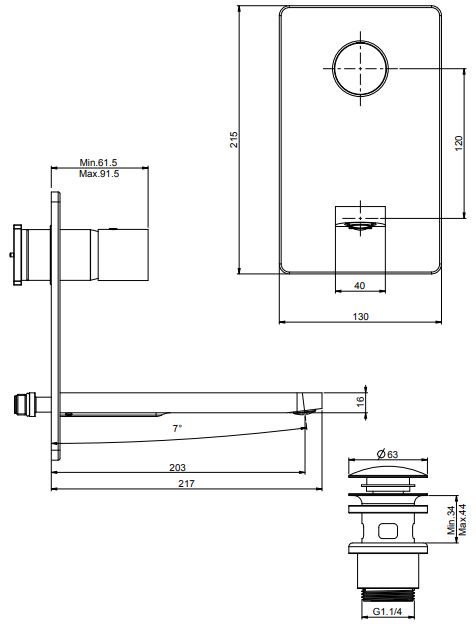 Fima carlo frattini Nomos go смеситель для раковины F4201VLX5