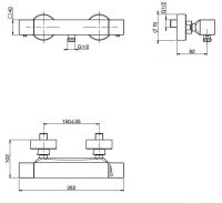 Смеситель для душа Fima carlo frattini Fimatherm без излива F4245/1 схема 2