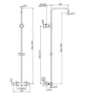 Душевая стойка Fima - carlo frattini Wellness F4925S схема 2 Душевая стойка Fima - carlo frattini Wellness F4925S схема 2
