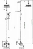 Fima - carlo frattini Olivia стойка душевая с тропическим душем F5004/2 схема 2
