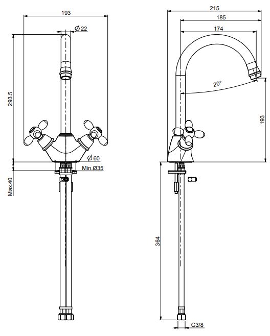 Изображение Fima carlo frattini Olivia смеситель для кухни F5007