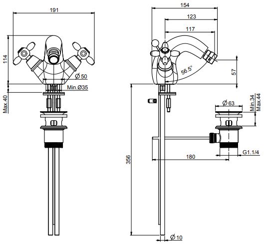 Изображение Fima carlo frattini Olivia смеситель для биде F5042