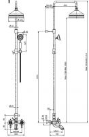 Fima - carlo frattini Elizabeth/Epoque стойка душевая с тропическим душем F5054/2 схема 2