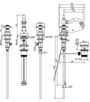 Fima carlo frattini Elizabeth/Epoque смеситель для биде F5082 схема 2