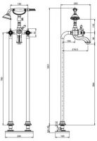 Смеситель для ванны и душа Fima carlo frattini Elizabeth/Epoque F5084/4 схема 2