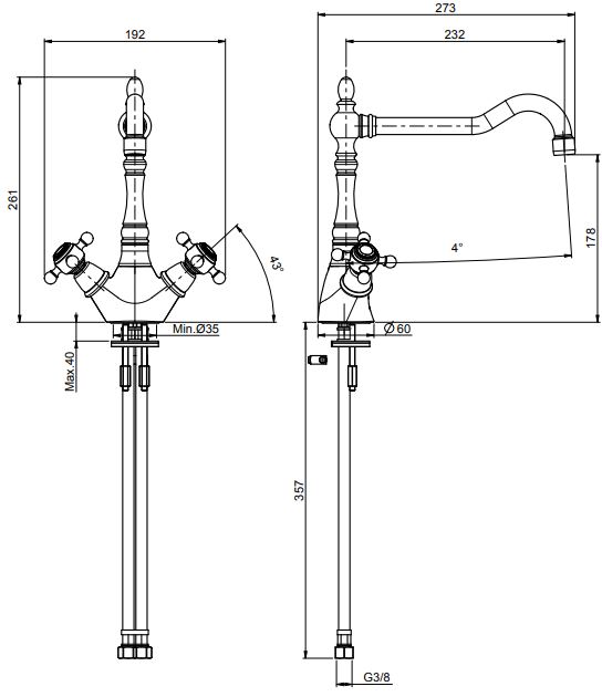 Изображение Fima carlo frattini Elizabeth смеситель для кухни F5087