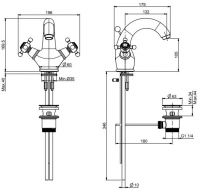 Fima carlo frattini Elizabeth/Epoque смеситель для раковины F5091/2 схема 2