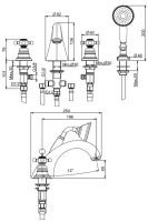 Смеситель для ванны и душа Fima carlo frattini Elizabeth/Epoque F5094 схема 2