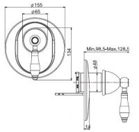 Fima carlo frattini Herend смеситель для ванны/душа F5409X1 схема 2 Fima carlo frattini Herend смеситель для ванны/душа F5409X1 схема 2