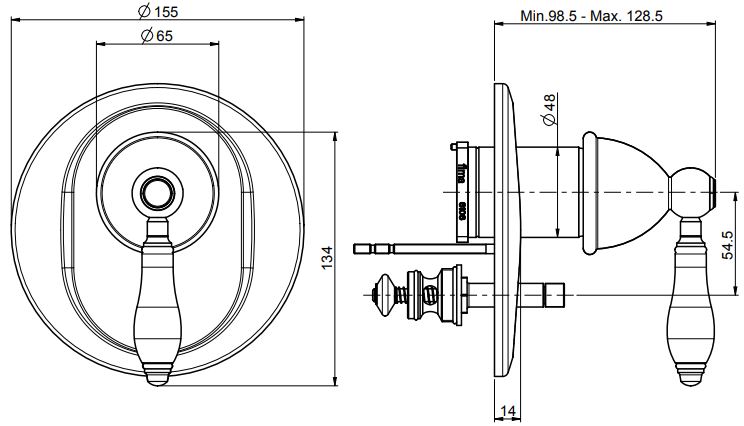 Изображение Fima carlo frattini Herend смеситель для ванны/душа F5409X2