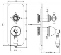 Fima carlo frattini Herend смеситель для ванны/душа F5409X6 схема 2