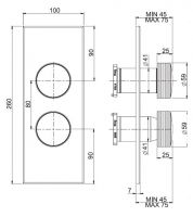 Fima carlo frattini Texture collection смеситель для ванны/душа F5609X6 схема 1 Fima carlo frattini Texture collection смеситель для ванны/душа F5609X6 схема 1