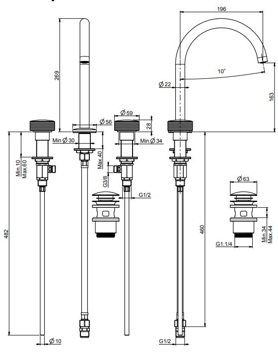 Fima carlo frattini Texture collection смеситель для раковины F5611