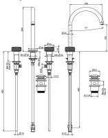 Fima carlo frattini Texture collection смеситель для раковины F5611 схема 1 Fima carlo frattini Texture collection смеситель для раковины F5611 схема 1