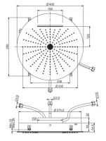 Тропический душ Fima - carlo frattini Wellness F5911 40х40 схема 2