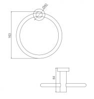 Fima - carlo frattini Rotola кольцо для полотенец F6002/1 схема 2 Fima - carlo frattini Rotola кольцо для полотенец F6002/1 схема 2