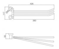 Fima - carlo frattini Rotola полотенцедержатель F6002/2 схема 1 Fima - carlo frattini Rotola полотенцедержатель F6002/2 схема 1