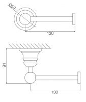 Fima - carlo frattini Victory держатель для туалетной бумаги F6065/1 схема 2