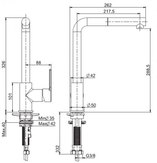 Fima carlo frattini Kitchen смеситель для кухни F7029N схема 2
