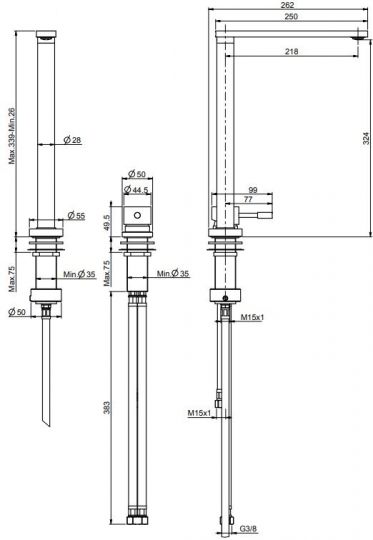 Fima carlo frattini Kitchen смеситель для кухни F7037 схема 2
