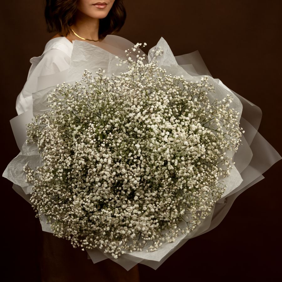 Букет из белых гипсофил Белая облака