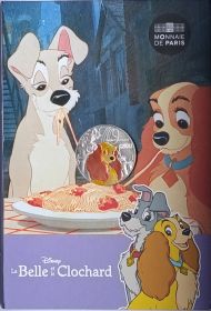 70 лет со дня выхода мультфильма "Леди и Бродяга " 10 евро Франция 2025