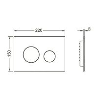 Пластиковая клавиша смыва TECE TECEloop 92409 схема 2